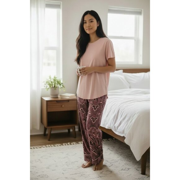 Miss Elaine Other - Miss Elaine Pajama Pants Womens XL Paisley Print Soft Jersey Knit  Sleepwear